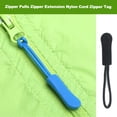 thumbnail image 3 of Wweixi 10Pcs Zipper Pulls Zippers Extension Strap Slider Nylon Cord Broken Fixer Zip Rope Replacement for Backpacks Jackets Black, 3 of 4
