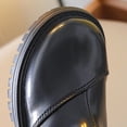 thumbnail image 4 of PEASKJP Girls Cute Boots Warm Side Zipper Low Heel Short Booties, Black 37, 4 of 5