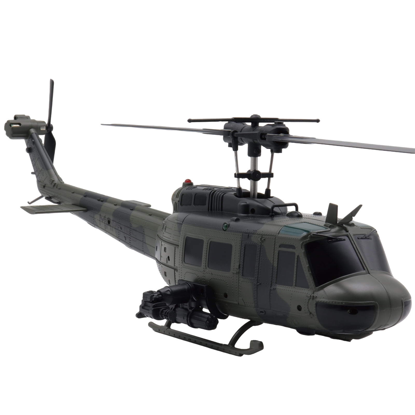 C032 1/48 Scale UH-1 Huey RC Helicopter, 6CH Aileronless with Stabilization, Altitude Hold, Optical Flow, Brushless Motor for Adults Enthusiasts(1 Battery)