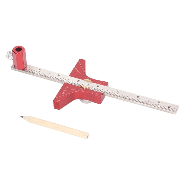 Woodworking Ruler Clear Dual Scale Aluminum Alloy Angle Marking T Ruler ...