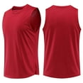 thumbnail image 2 of FRSASU Men's Mesh Breathable Active Athletic Tech Tank Top - Workout & Training Activewear (Available in Big & Tall) Red, 2 of 6