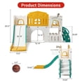 thumbnail image 2 of Toddler Slide 8 in 1 Toddler Playset for Toddlers Age 1-3，Baby Playset for Indoor Outdoor Playground with Climber, Crawling Tunnel, Basketball Hoop, Telescope, Toy Storage, 2 of 8