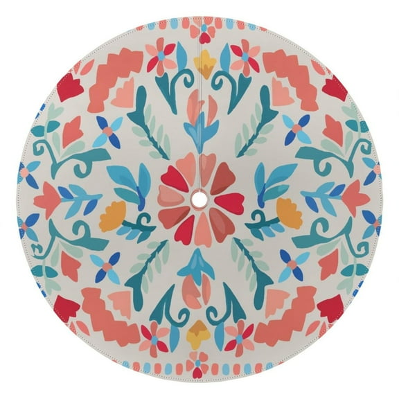 Outdoor Graffiti Bosch Tablecloth with Umbrella Hole and Zipper,Round Waterproof Wrinkle Free Table Cloth Decorative Fabric Washable Table Cover for Patio, Party, Picnic 60 X 60 Inch