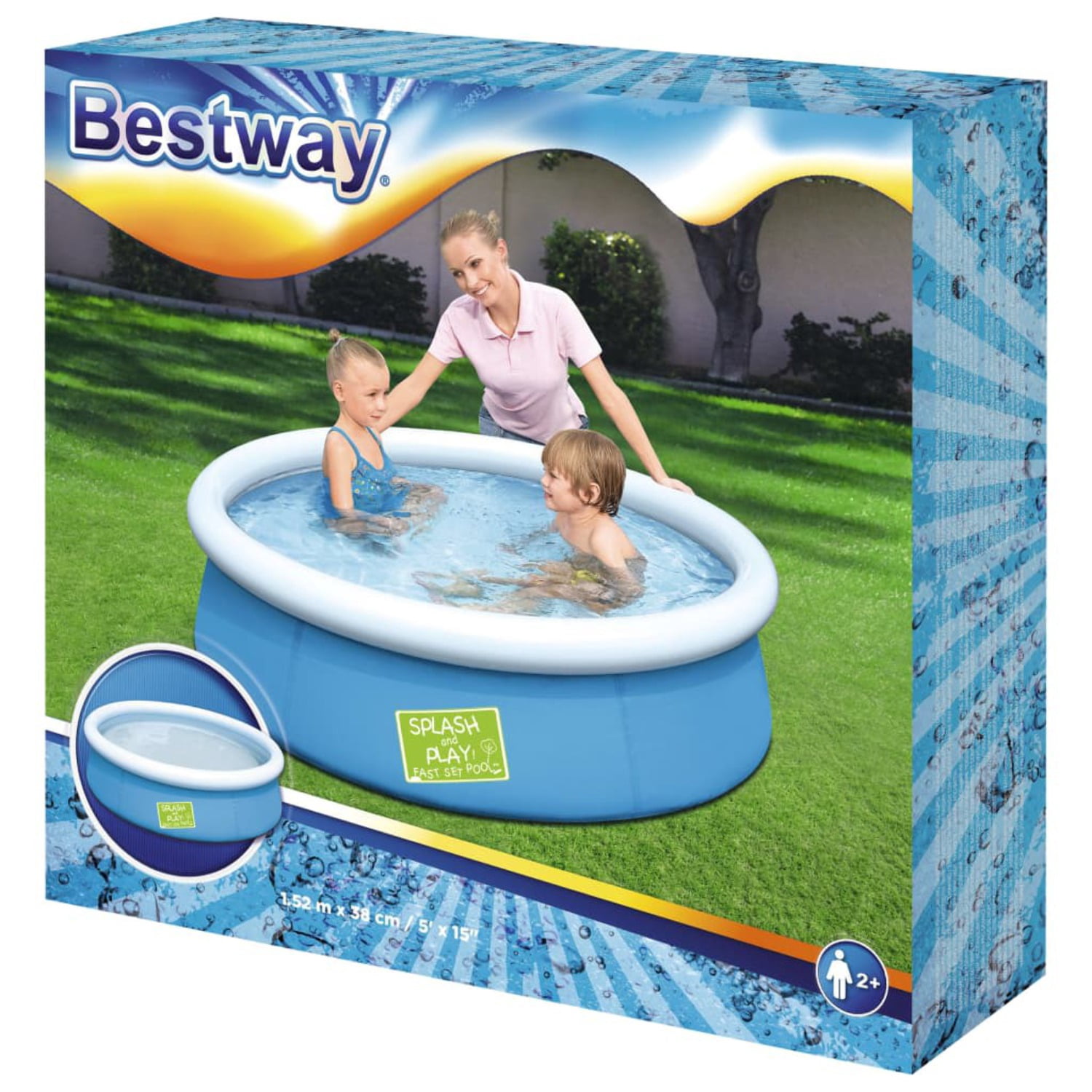 Bestway My First Frame Pool, Blue, 152 cm x 38 cm