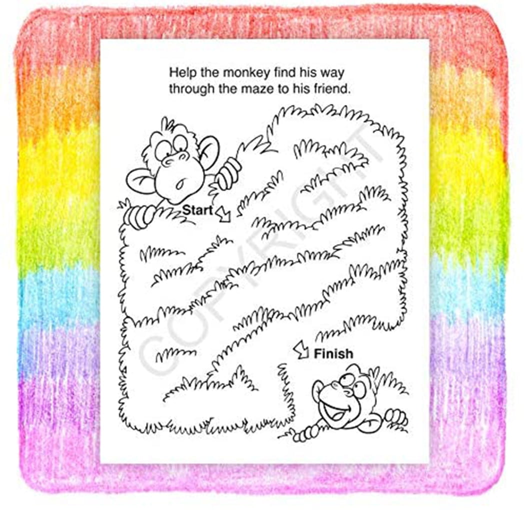 ZoCo 25-Pack Fun Time Coloring & Activity Book Set for Children, 16 Pages