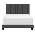 thumbnail image 3 of Modern Fabric Upholstered 54" Double Bed in Charcoal, 3 of 7