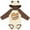 Natural & Brown w Ears, variant on Inktastic I Wear Orange for My Grandma Multiple Sclerosis Awareness Boys or Girls Long Sleeve Baby Bodysuit