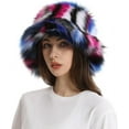 thumbnail image 5 of Women's Plush Bucket Hat Y2k Fashion Warm Winter Hat Fluffy Shaggy Imitation Fur Hat Fishing Hat Bucket Women's Hat, 5 of 5