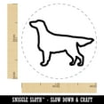 thumbnail image 2 of Flat-Coated Retriever Dog Outline Self-Inking Rubber Stamp Ink Stamper - Blue Ink - Medium 1 Inch, 2 of 7