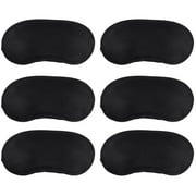 wonima66 Sleep Mask, 6 PCS Eye Mask for Side Sleeper Soft Breathable Blackout Eye Cover with Adjustable Straps for Travel Blindfold Meditation Nap Women Men Kids (Black)