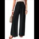thumbnail image 3 of Pantalones de Salón de Pierna para Mujer, Cintura Alta, Ajustables, con Nudo de Lazo, Holgados. Negro XXL, 3 of 10