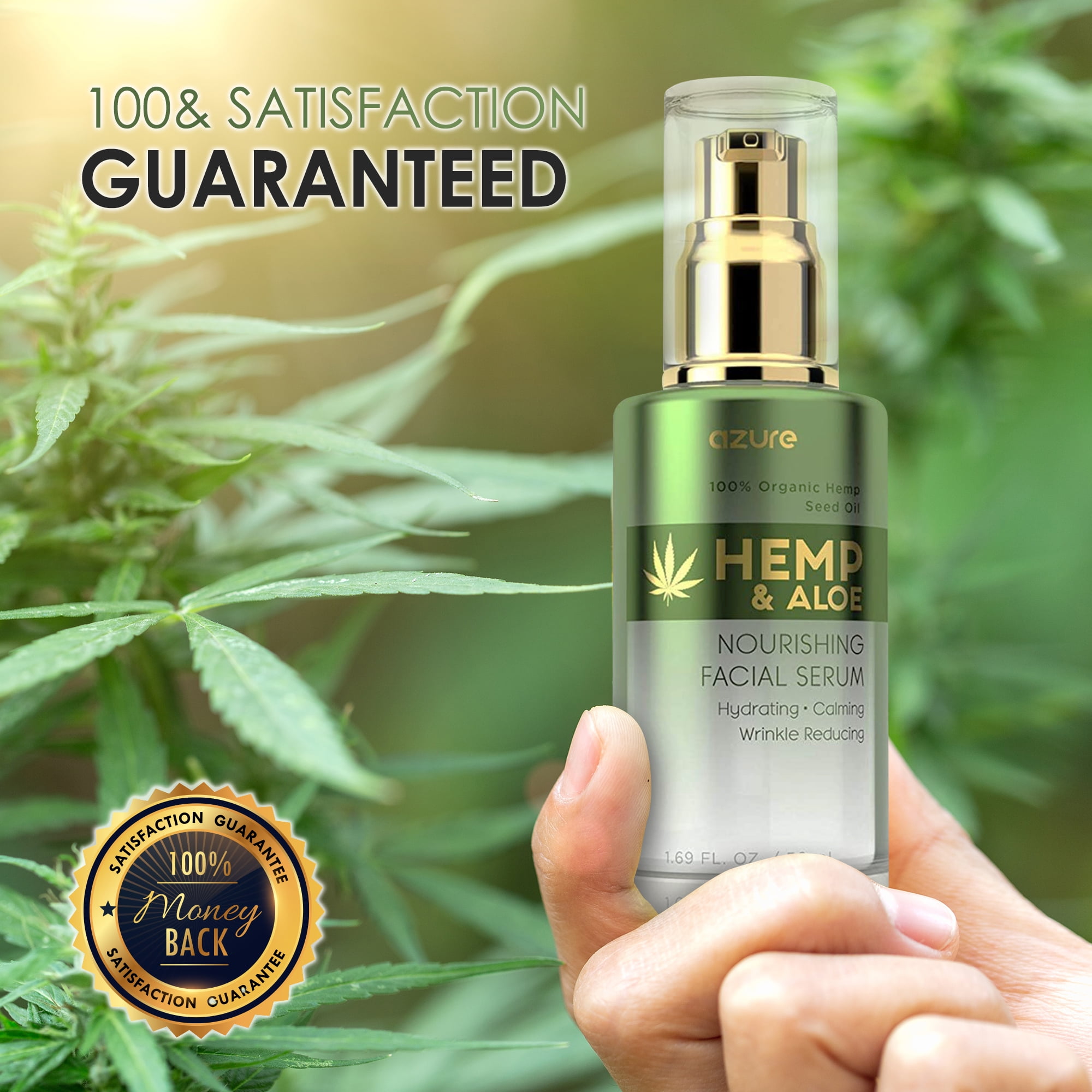 hemp and aloe nourishing facial serum