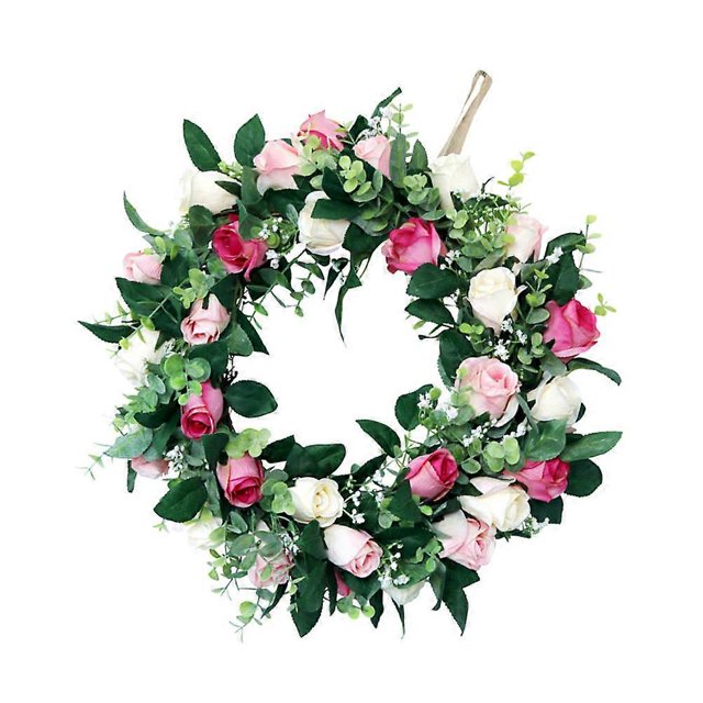 Delicate Home Garland Emulation Wreath for Decor 1Pcs Rose Multi Material