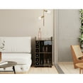 thumbnail image 2 of Carbon Bar Cart, Glass Door Shelving With Two Levels, Four Locking Mechanism, Spacious Top & Metal Rail, 6 Bottles Spaces Beautiful Shelves, Lock,, 2 of 2