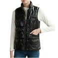 thumbnail image 2 of Sokhug Women's Heat Down Vest Winter Warm Puffer Quilted Lightweight Sleeveless Outerwear Black, 2 of 5