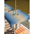 thumbnail image 6 of Khaki Navy Blue Ombre Outdoor Tablecloth with Umbrella Hole, Modern Abstract Art Gradient Spillproof Waterproof Outdoor Table Cover, Patio Tablecloths for Party/Garden/Picnic, Square 54"x54", 6 of 9