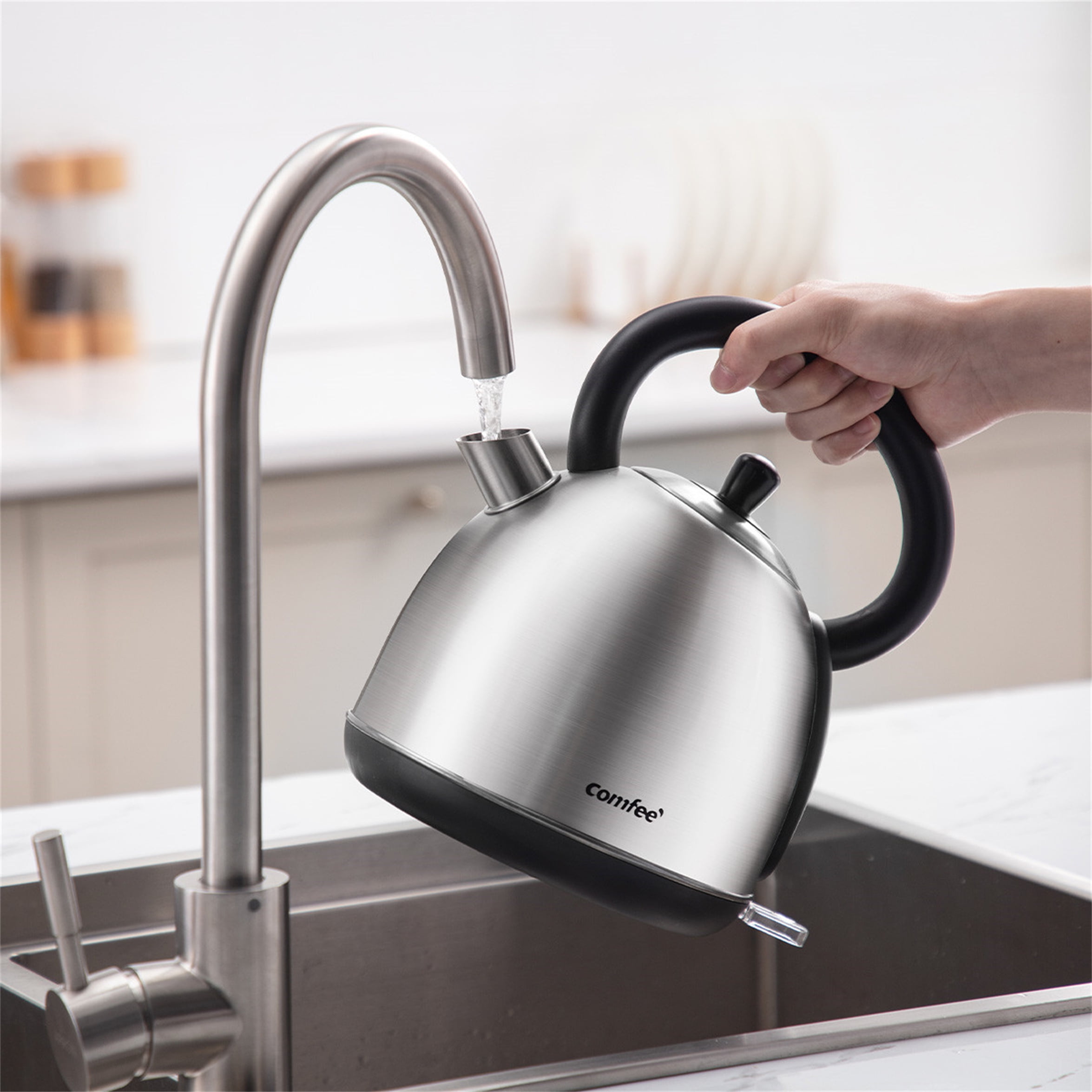 Comfee 1.7L Stainless Steel Electric Kettle Cordless - New - Fast Shipping!