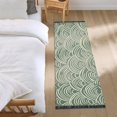 thumbnail image 3 of Yayeee Runner Rug for Bedroom 2'x6' Machine Washable Hallway Non Slip Mat, Retro Green Abstract, 3 of 8