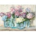 thumbnail image 2 of Rowan, Carol 14x11 White Modern Wood Framed Museum Art Print Titled - Hydrangeas in Glass Jar Pastel Crop, 2 of 4