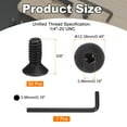 thumbnail image 2 of 1/4-20 x 5/8 Inch Flat Head Socket Cap Screws Hex Socket Drive Machine Screws UNC Coarse Full Thread Black 20 Pcs, 2 of 7