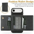 thumbnail image 6 of TECH CIRCLE for iPhone 17 Air Retro Business Leather Wallet Case, Detachable Magnetic Card Holder Separate Premium Leather Slim Drop-Resistant Support Wireless Charging Cover,Black, 6 of 8