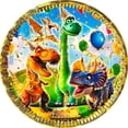 thumbnail image 1 of 24 Pz Plato Pastelero De Cartón Premium Fiesta De Cumpleaños Dinosaurios, 1 of 4