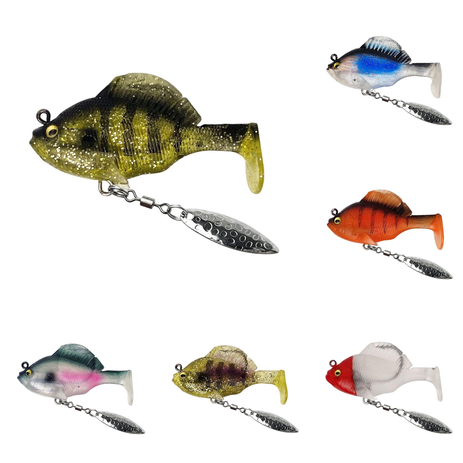 6PC Soft Swimbaits Fishing Bait for Freshwater Saltwater Soft Swim Baits Fishing Gear Lifelike Swimming Lure for Bass Trout Pike Fishing 2.3 Inch