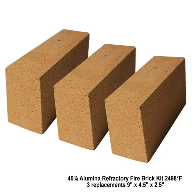 30 Alumina Refractory Fire Brick Kit 2426°F of 2 Replacements for stoves, fire pits and Pizza
