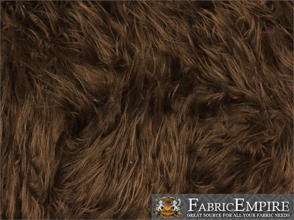R.BROWN/DK BROWN Super Luxury Faux Fur Fabric Material 