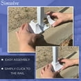 thumbnail image 4 of Simshoe Deck Post Base Cover â€“ Durable, Snap-Together Shoe Base Instantly Transforms Hand & Stair Rail Feet â€“ Porch, Stair & Deck Base Brackets Covers â€“ UV-Resistant ABS Plastic (White), 4 of 4