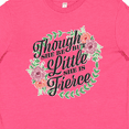 thumbnail image 4 of Inktastic Though She Be But Little She is Fierce with Flower Circle Illustration Youth T-Shirt, 4 of 5