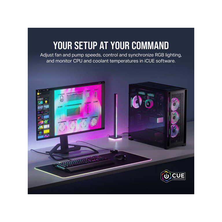 CORSAIR iCUE H150i RGB Liquid CPU Cooler - 360mm - QX120 RGB Fans