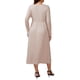 thumbnail image 3 of INSPIRE CHIC Vestidos de Maternidad para Mujeres con Botones Plisados de Punto de Manga Larga para Sesiones de Fotos Embarazo Vestido Maxi S Caqui, 3 of 6