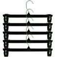 thumbnail image 6 of HangOn Pants Hangers Recycled Plastic with Ridged Clips, Black, 12 Inch Pack of 10, 6 of 8