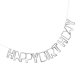 thumbnail image 4 of Hollow Out Banner Decoration Silver Birthday Party Supplies Approximately 16x11x0.05cm 1 Set, 4 of 4