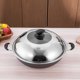 thumbnail image 2 of GOOHOCHY Tapa de sartén wok multifuncional de 34 cm, tapa de sartén de acero inoxidable, tapa de repuesto visible para sartén wok, tapa de wok tipo cúpula, 2 of 8