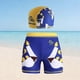thumbnail image 2 of Pantalones de Natación Corta Cintura Elástica Impresa Mediana a Grandes Tamaños Deportivo Corto Corte Frontal Plano con Traje de Baño Conjunto, 2 of 3