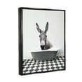 thumbnail image 4 of Stupell Industries Donkey in Vintage Bath Animals & Insects Painting Black Floater Framed Art Print Wall Art, 17 x 21, 4 of 10