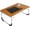 Bamboo Wood Grain, variant on Foldable Laptop Table, Bed Desk, Breakfast Serving Bed Tray, Portable Mini Picnic Table & Ultra Lightweight, Folds in Half with Inner Storage Space ()