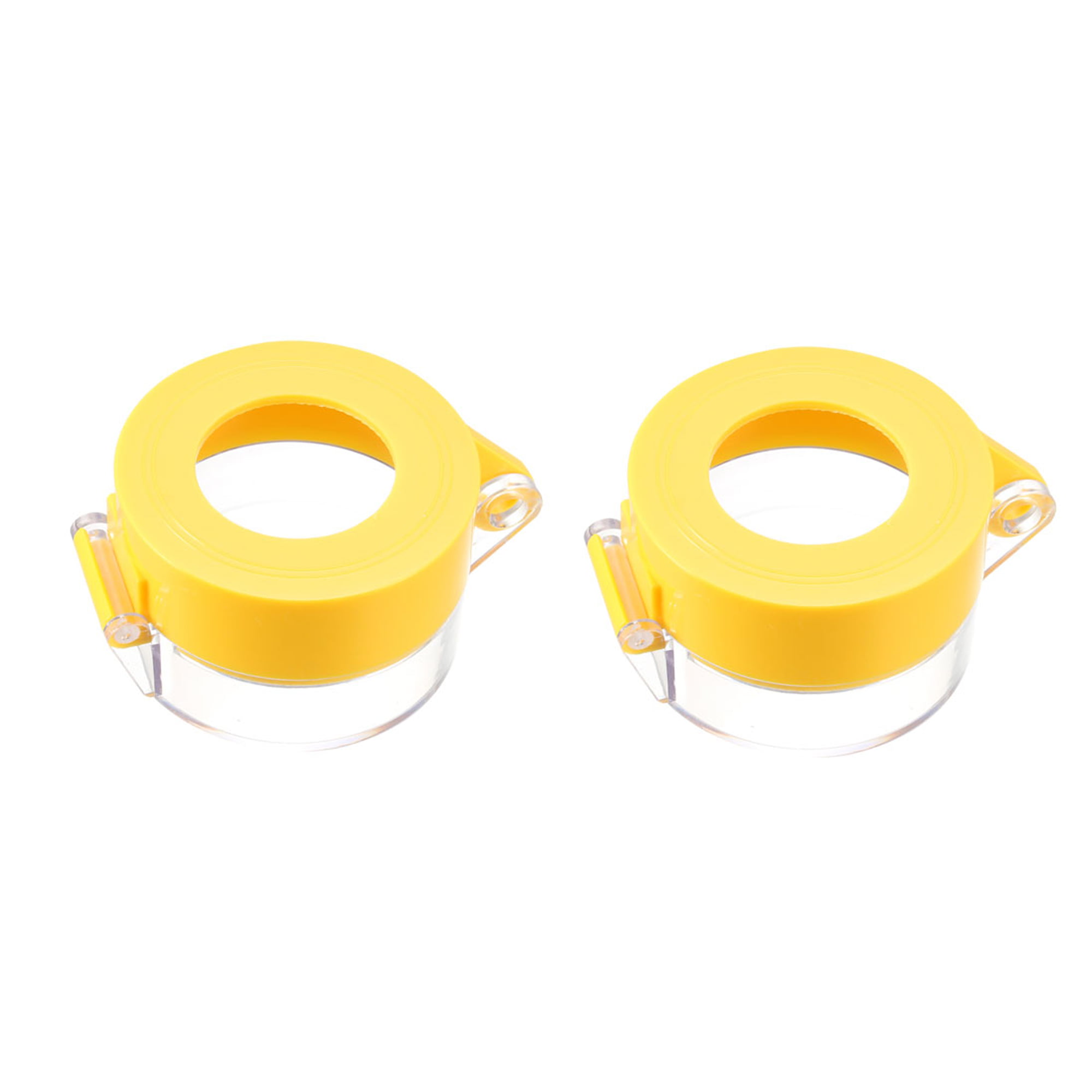 Uxcell 30mm Push Switch Button Protective Cover with Warning Circle Yellow 2pcs | Harfington, 30mm / Yellow / 2pcs