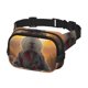 thumbnail image 2 of Fotbe Flower Meditating Rabbit Cangurera Cuadrada con Estampado de Doble Capa, Bolsa de Cintura Ajustable Mini para Hombres y Mujeres, 2 of 9