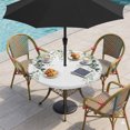 thumbnail image 2 of Eucalyptus Leaves Round Outdoor Tablecloth with Umbrella Hole Zipper, Pastoral Farmhouse Spring Botanical Elastic Fitted Table Cover, Waterproof Table Cloth for Patio Picnic Party Fits 36"-44", 2 of 9