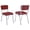 Red, Chrome, variant on Retro Upholstered Dining Side Chair Black (Set of 2)