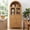 Oak, variant on DTTRA 71" Tall Arched Kitchen Pantry Cabinet with Barn Door & Adjustable Shelves, White