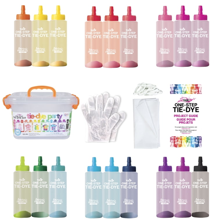 Tulip One-Step Crafts Tie-Dye Party Kit: 123 pieces for Group Fun