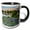 Black/White, variant on 3drose, Usa, Wyoming. Grand Teton National Park, Flowers, Mountains, 15oz Mug