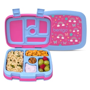 Bentgo Kids Prints Bento Lunch Box, Rainbows and Butterflies