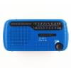 Peggybuy Solar Hand Crank Radio AM/FM Radio with LED Flashlight for Outdoor (Blue)