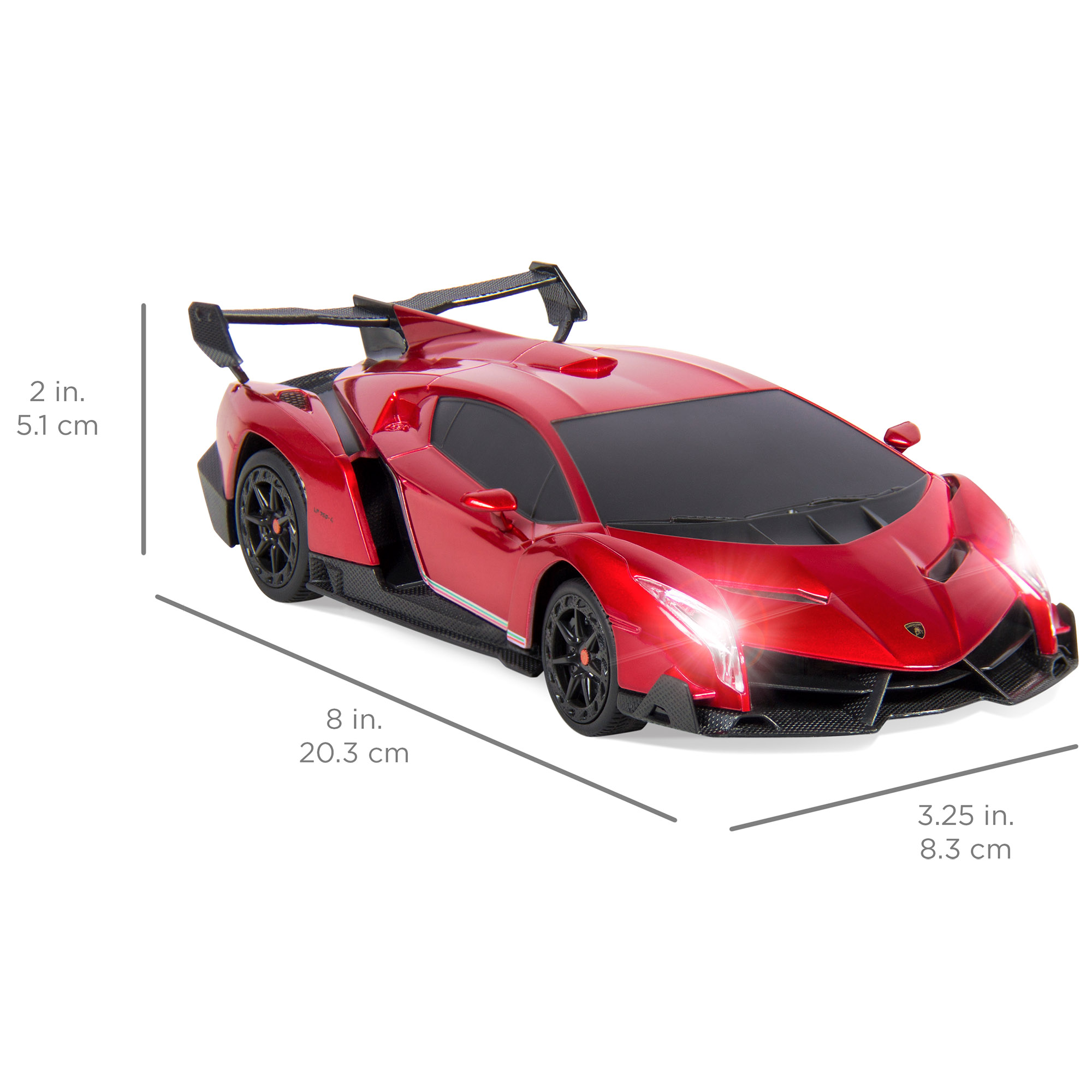 Best Choice Products RC Lamborghini Veneno 1:24 Sport Racing Car, Red photo 6