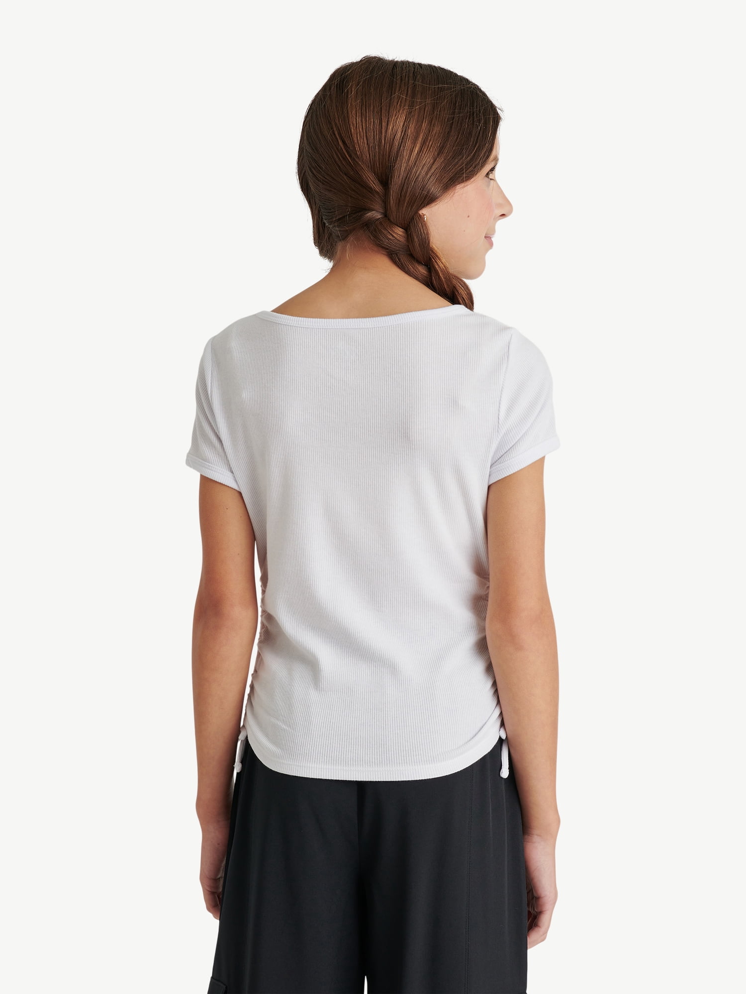 Justice Girls Square Neck Short Sleeve Top, Sizes XS - XLP